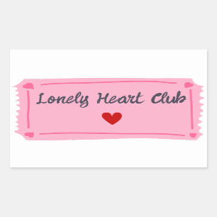 Sticker Rectangulaire Saint-Valentin du Lonely Hearts Club