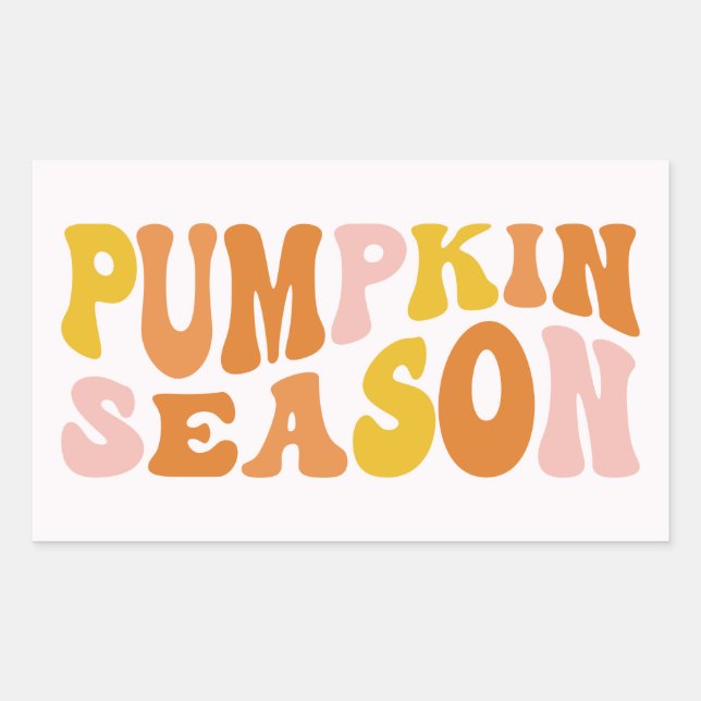 Sticker Rectangulaire Saison citrouille (Devant)