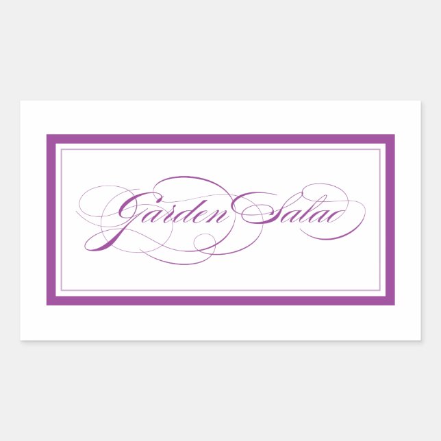 Sticker Rectangulaire Salade personnalisée_jardin (Devant)