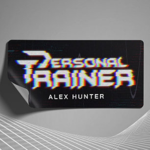 Sticker Rectangulaire Salle De Fitness De L'Entraîneur Personnel Personn