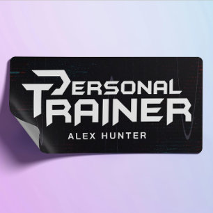 Sticker Rectangulaire Salle De Fitness De L'Entraîneur Personnel Personn