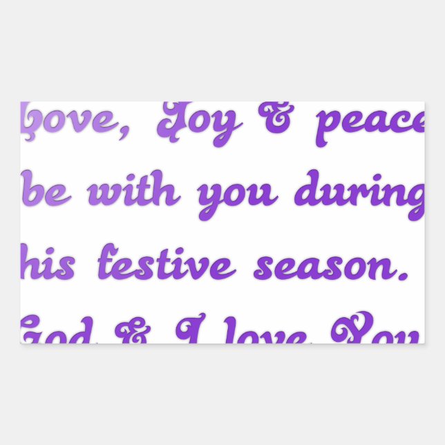 Sticker Rectangulaire Salutation de la saison festive "Cher ami" (Devant)