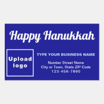 Salutation des entreprises Hanoukka en bleu