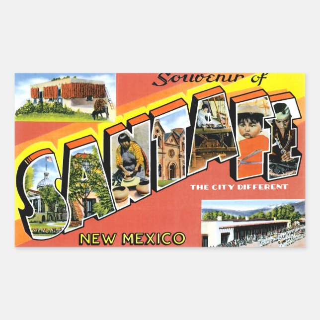 Sticker Rectangulaire Salutations de Père Noël Fe (Devant)