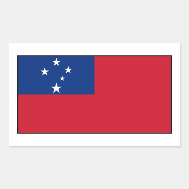Sticker Rectangulaire Samoa - Drapeau samoan (Devant)