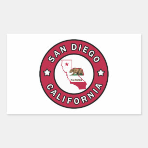 Sticker Rectangulaire San Diego Californie