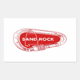Sticker Rectangulaire Sand Rock Alabama Rock Escalade Carabiner