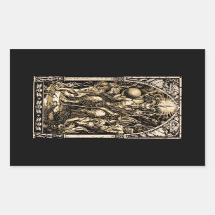 Sticker Rectangulaire Satan Enthroné