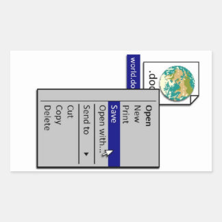 Sticker Rectangulaire Sauvez le monde, partout dans le monde