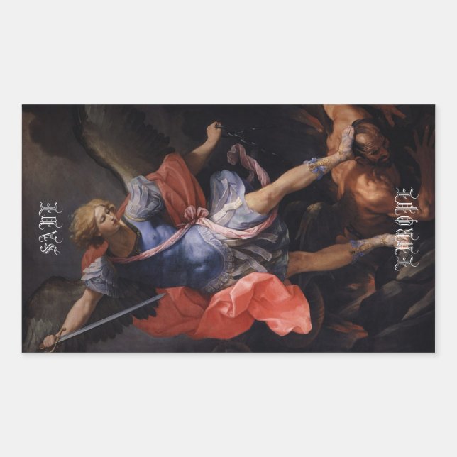 Sticker Rectangulaire "SAVE EUROPE" Archange Michael (Devant)