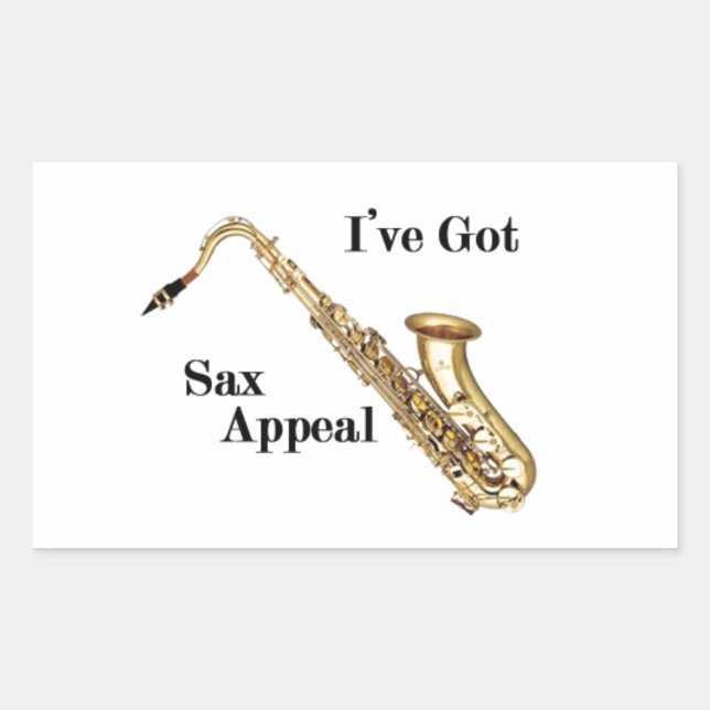 Sticker Rectangulaire Saxophone (Devant)