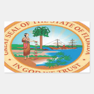 Sticker Rectangulaire Sceau d'état FLORIDA