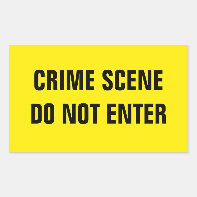 Sticker Rectangulaire Scène criminelle (Devant)