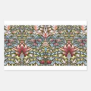 Sticker Rectangulaire Schéma floral William Morris Snakeshead