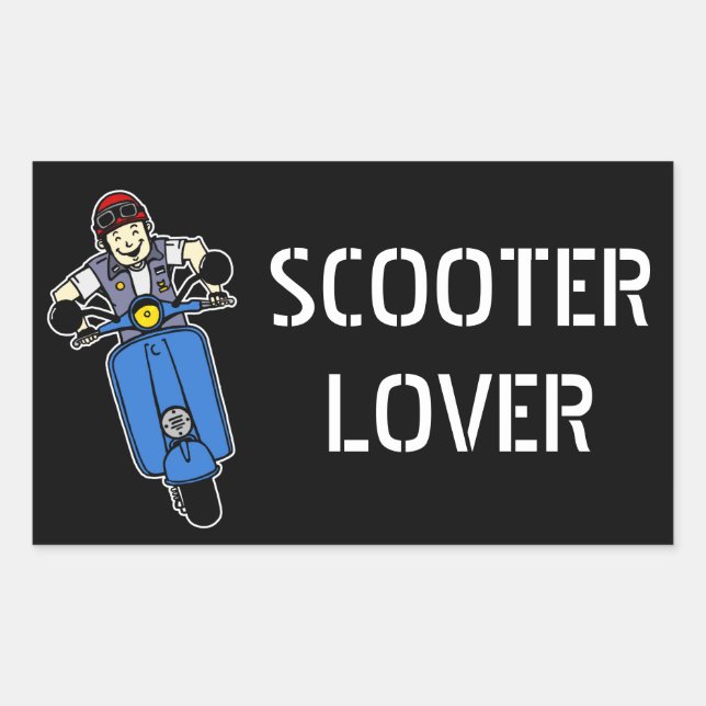 Sticker Rectangulaire Scooter (Devant)