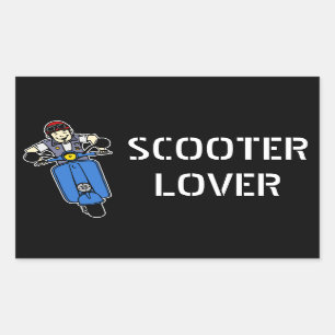 Sticker Rectangulaire Scooter