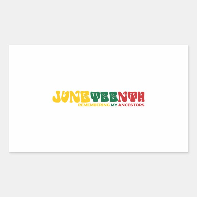 Sticker Rectangulaire Se souvenir de Mes ancêtres JunetDix Celebrate, (Devant)