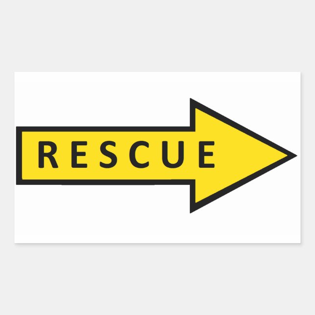 STICKER RECTANGULAIRE SECOURIR R (Devant)
