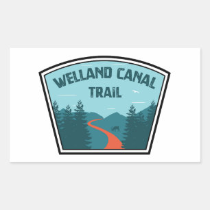 Sticker Rectangulaire Sentier du canal de Welland Ontario Canada