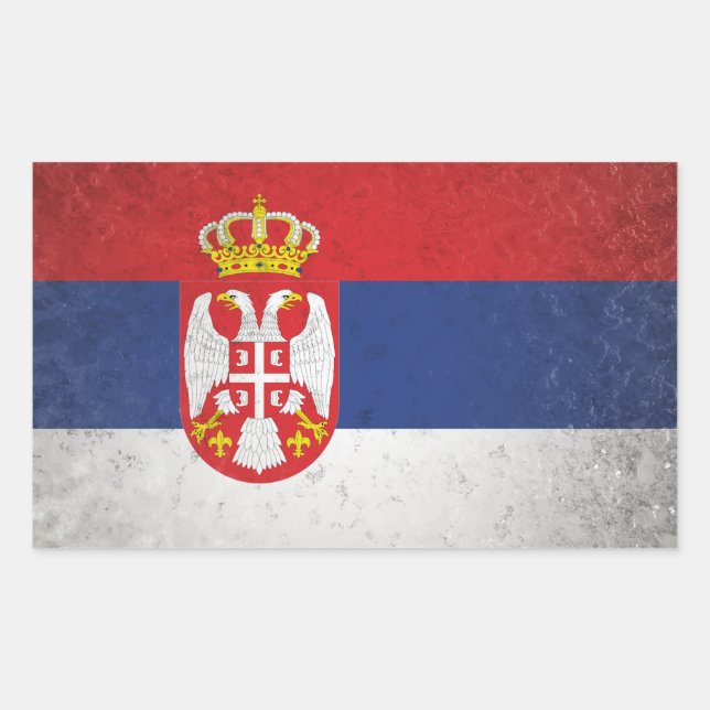 Sticker Rectangulaire Serbie (Devant)