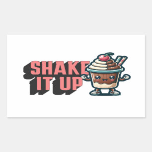 Sticker Rectangulaire Serrer Le Chocolat Milkshake Pun