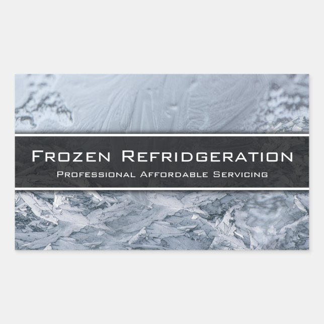 Sticker Rectangulaire Service de refroidissement professionnel - Carte d (Devant)