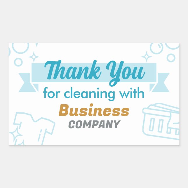 Sticker Rectangulaire Services de blanchisserie Lave-linge Lave-linge Ne (Devant)