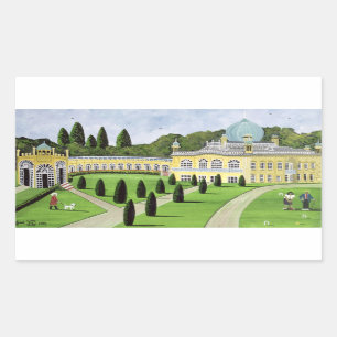 Sticker Rectangulaire Sezincote Gloucestershire 1991
