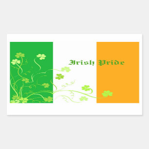 Sticker Rectangulaire Shamrocks irlandais