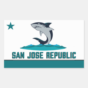Sticker Rectangulaire Shark City 408