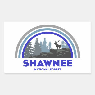 Sticker Rectangulaire Shawnee National Forest Rainbow Deer