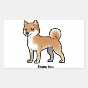 Sticker Rectangulaire shiba inu