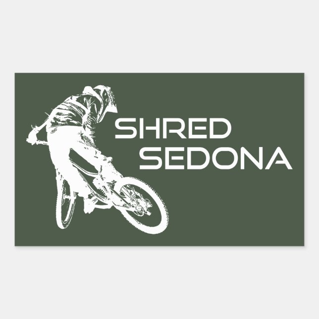 Sticker Rectangulaire Shred Sedona Arizona VTT (Devant)