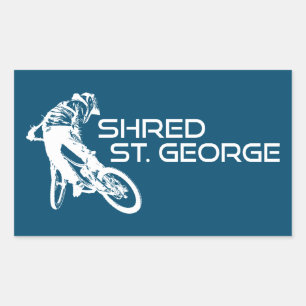 Sticker Rectangulaire Shred St. George Utah Mountain VTT