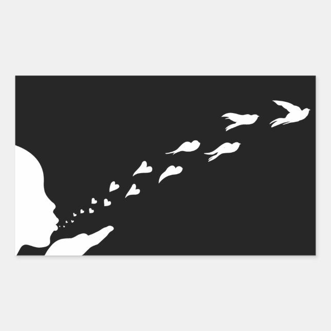 Sticker Rectangulaire Si vous aimez quelque chose, placez-la libre (Devant)