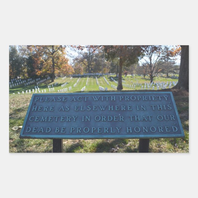 Sticker Rectangulaire Signal de respect (Devant)