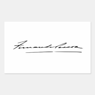 Sticker Rectangulaire Signature de Fernando Pessoa