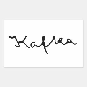 Sticker Rectangulaire Signature Franz Kafka
