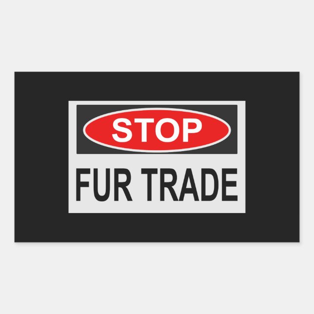 STICKER RECTANGULAIRE SIGNE COMMERCIAL ARRÊT (Devant)