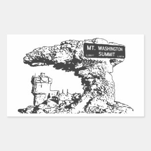 Sticker Rectangulaire SIGNE DU Sommet DU Mont Washington