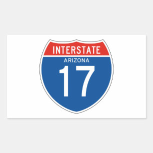 Sticker Rectangulaire Signe d'un état à un autre 17 - l'Arizona