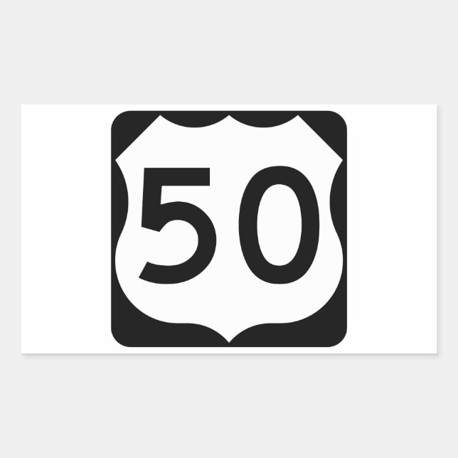 Sticker Rectangulaire SIGNE US Route 50 (Devant)