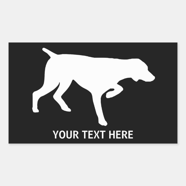 Sticker Rectangulaire Silhouette de pointeur germanique (Devant)