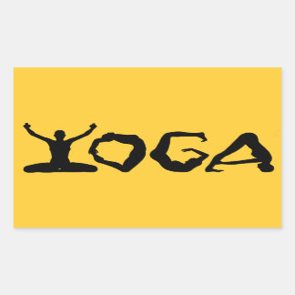 Sticker Rectangulaire Silhouettes de yoga