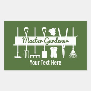 Sticker Rectangulaire Simple moderne Forêt verte maître jardinier pers