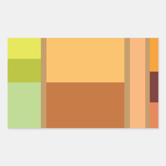 Sticker Rectangulaire Simple propreté moderne minimaliste (Devant)