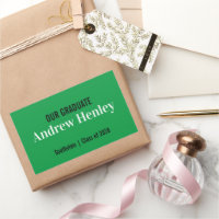 Simple Texte Vert Graduation Party Favoriser
