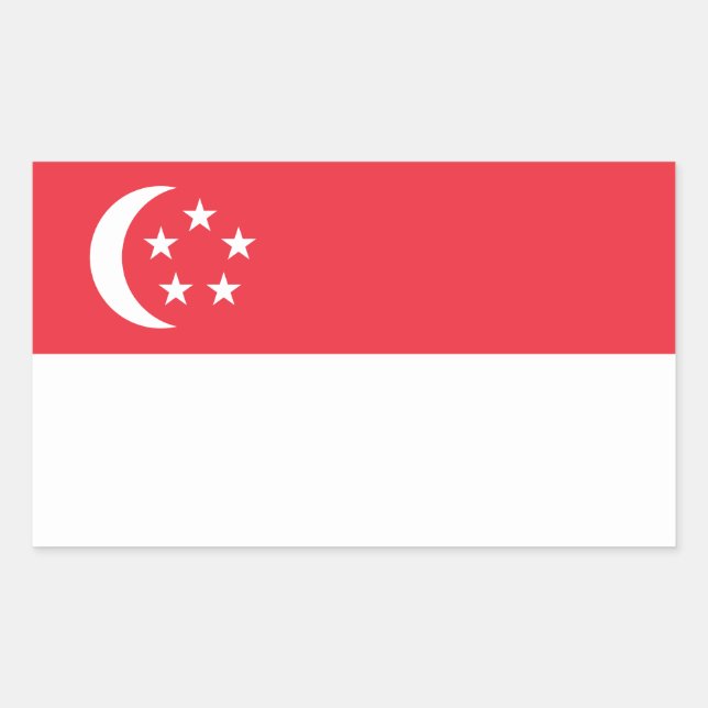 Sticker Rectangulaire Singapore Flag (Devant)