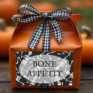 Sticker Rectangulaire Skeletons BONE APPÉTIT