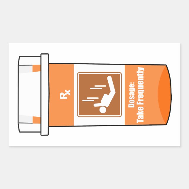 Sticker Rectangulaire Sky Diving Is My Drug (Devant)
